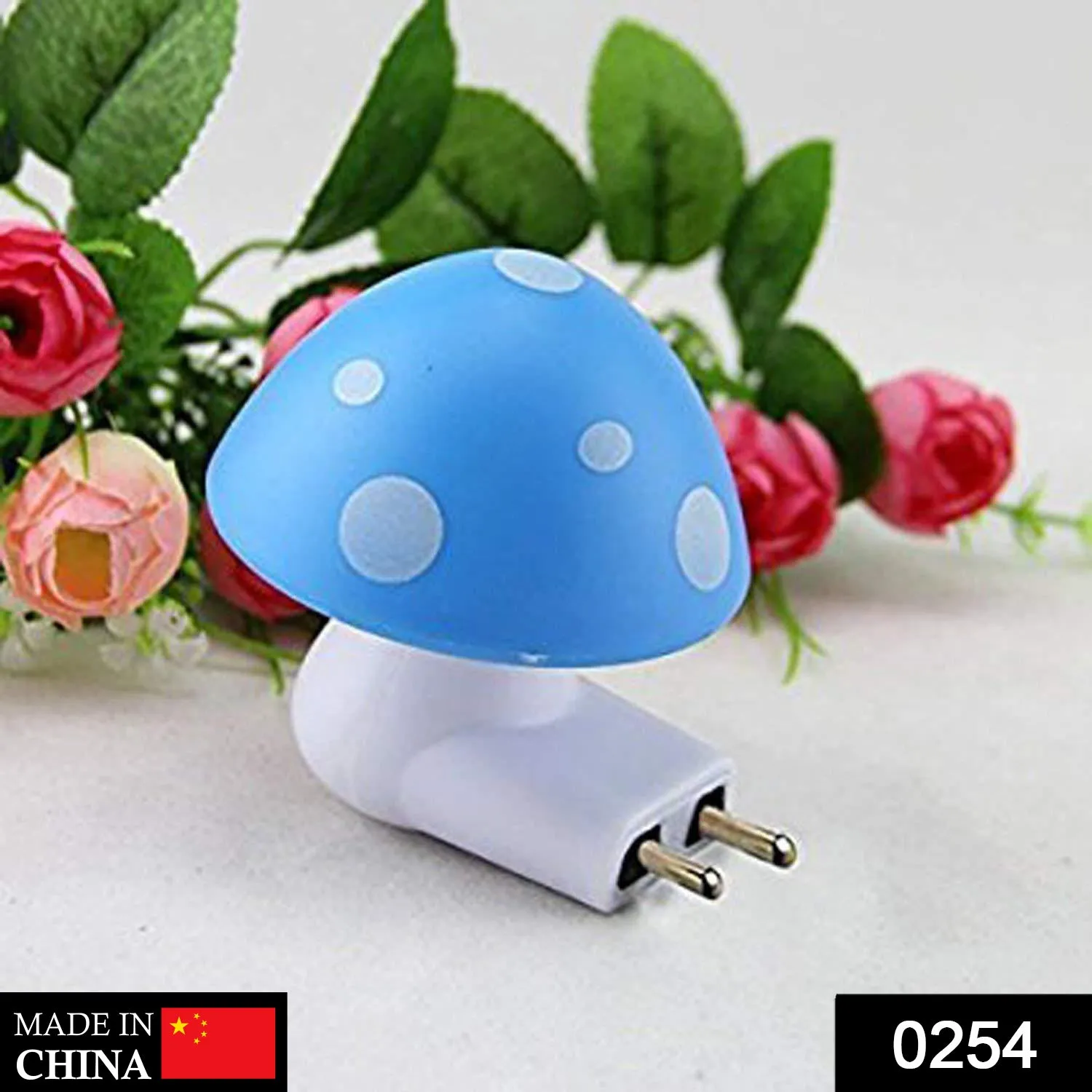 0254 Automatic Night Sensor Mushroom Lamp (0.2 watt, Multicolour)