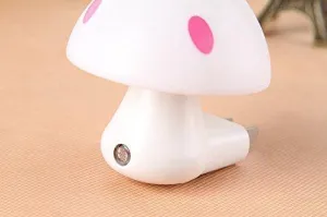 0254 Automatic Night Sensor Mushroom Lamp (0.2 watt, Multicolour)