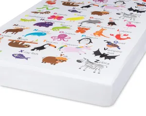 100% Cotton Fitted Crib Sheet - Alphabet