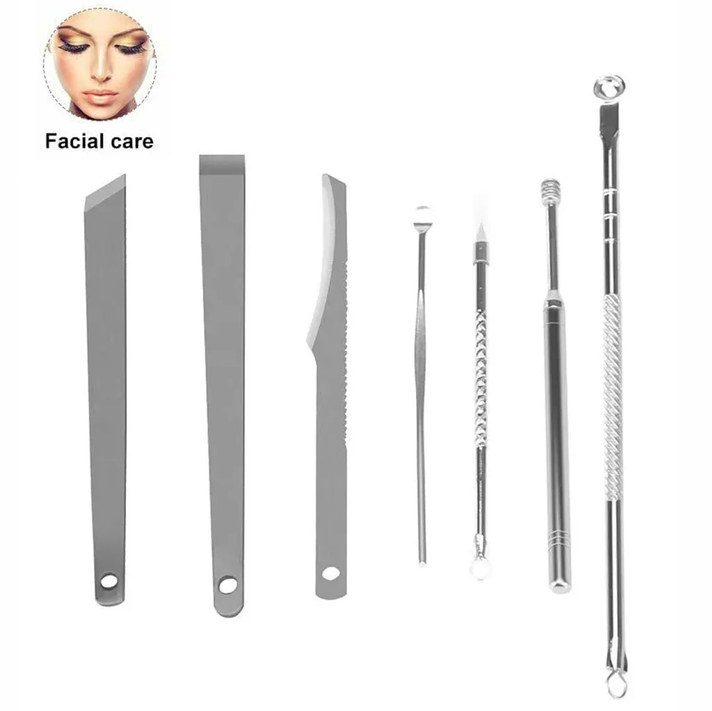 18PCS Manicure Set Tools Pedicure Kit Stainless Steel Nail Grooming Clippers White Gold