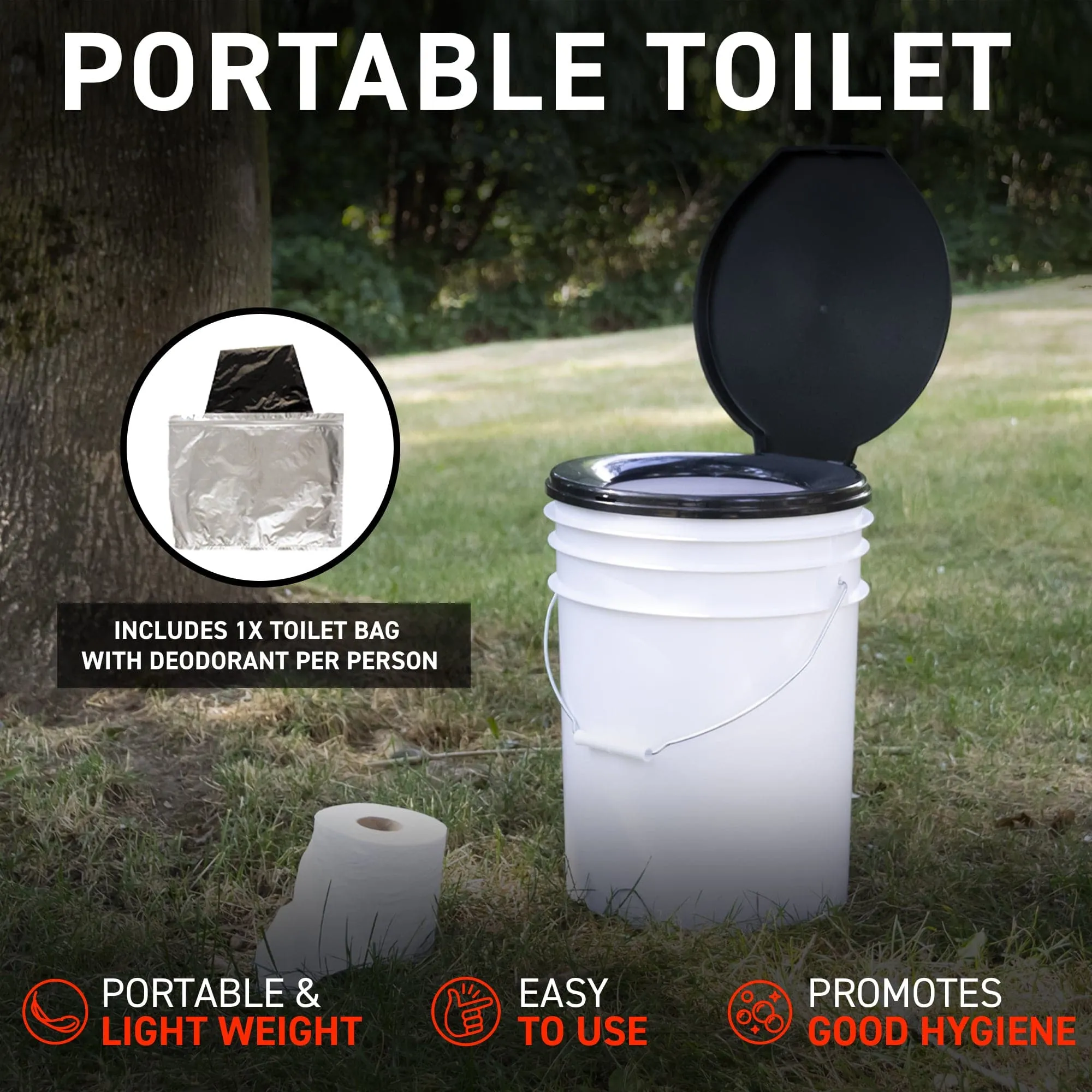 2 Person 72HRS Deluxe Toilet - Emergency Survival Kit