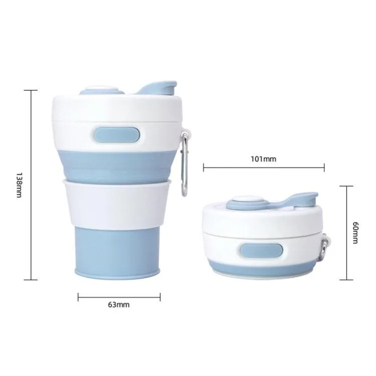 350ML Collapsible Travel Silicone Coffee Cup - Portable Multi-Function Drinkware