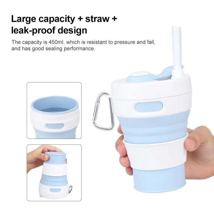 350ML Collapsible Travel Silicone Coffee Cup - Portable Multi-Function Drinkware