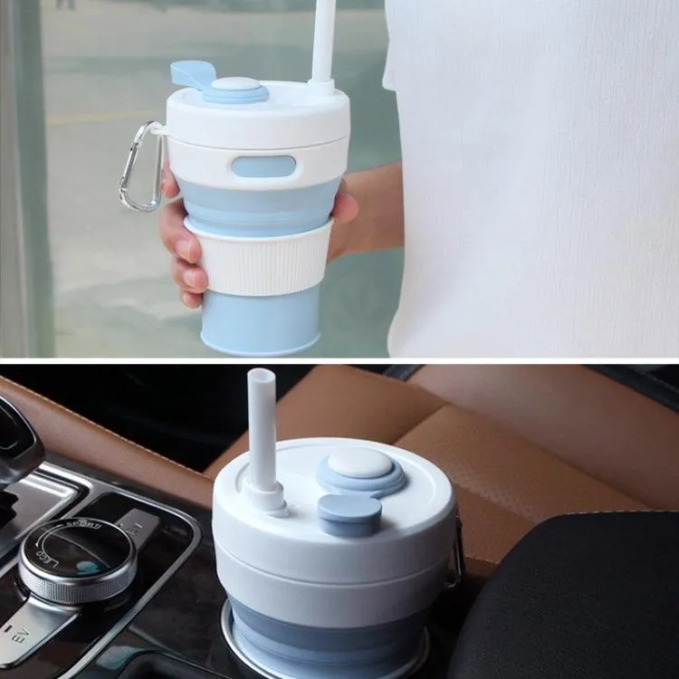 350ML Collapsible Travel Silicone Coffee Cup - Portable Multi-Function Drinkware