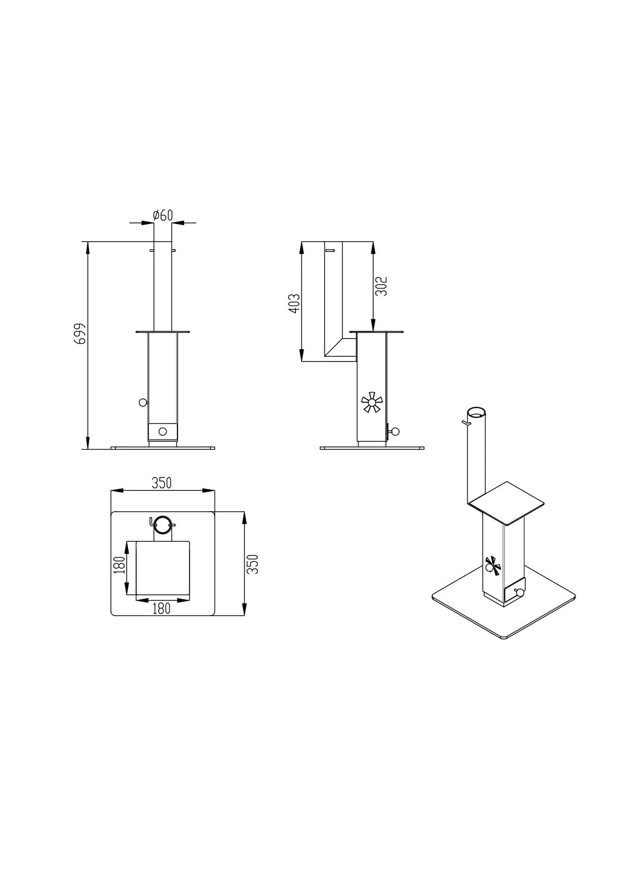 3K Eco Compact Outdoor Wood Burning Stove