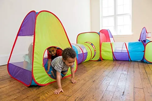 7 Piece Pop Up Tent with Bonus Play Balls - Play Tents with Tunnels and Ball Pit for Kids - Amazon Exclusive - Sunny Days Entertainment