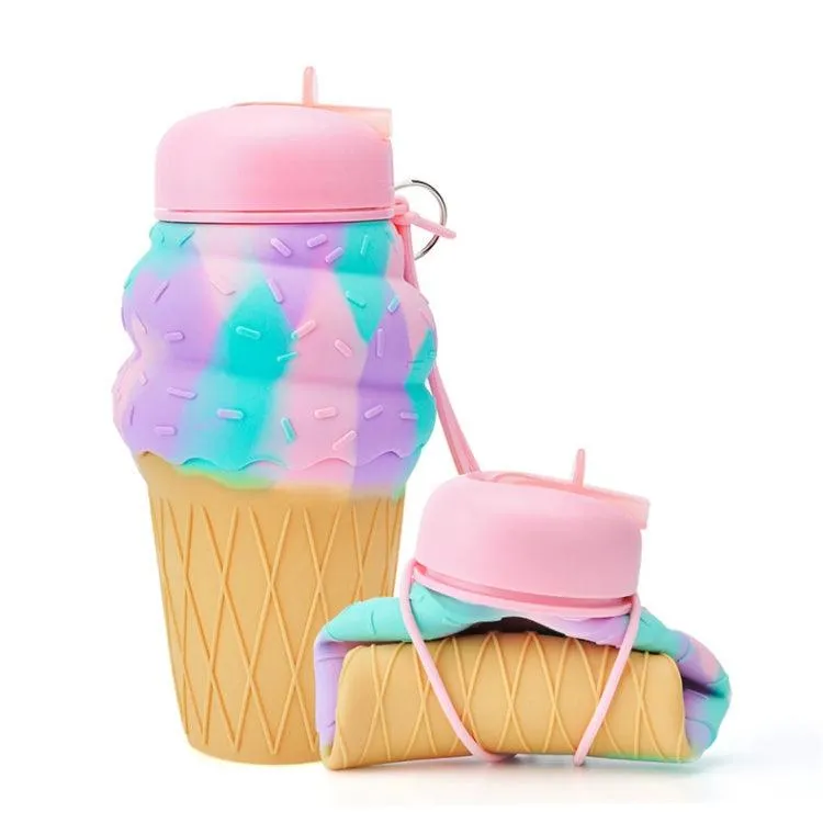 Adorable Collapsible Cartoon Water Bottle for Sports