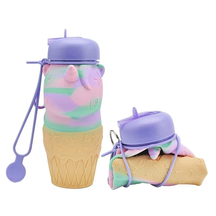 Adorable Collapsible Cartoon Water Bottle for Sports