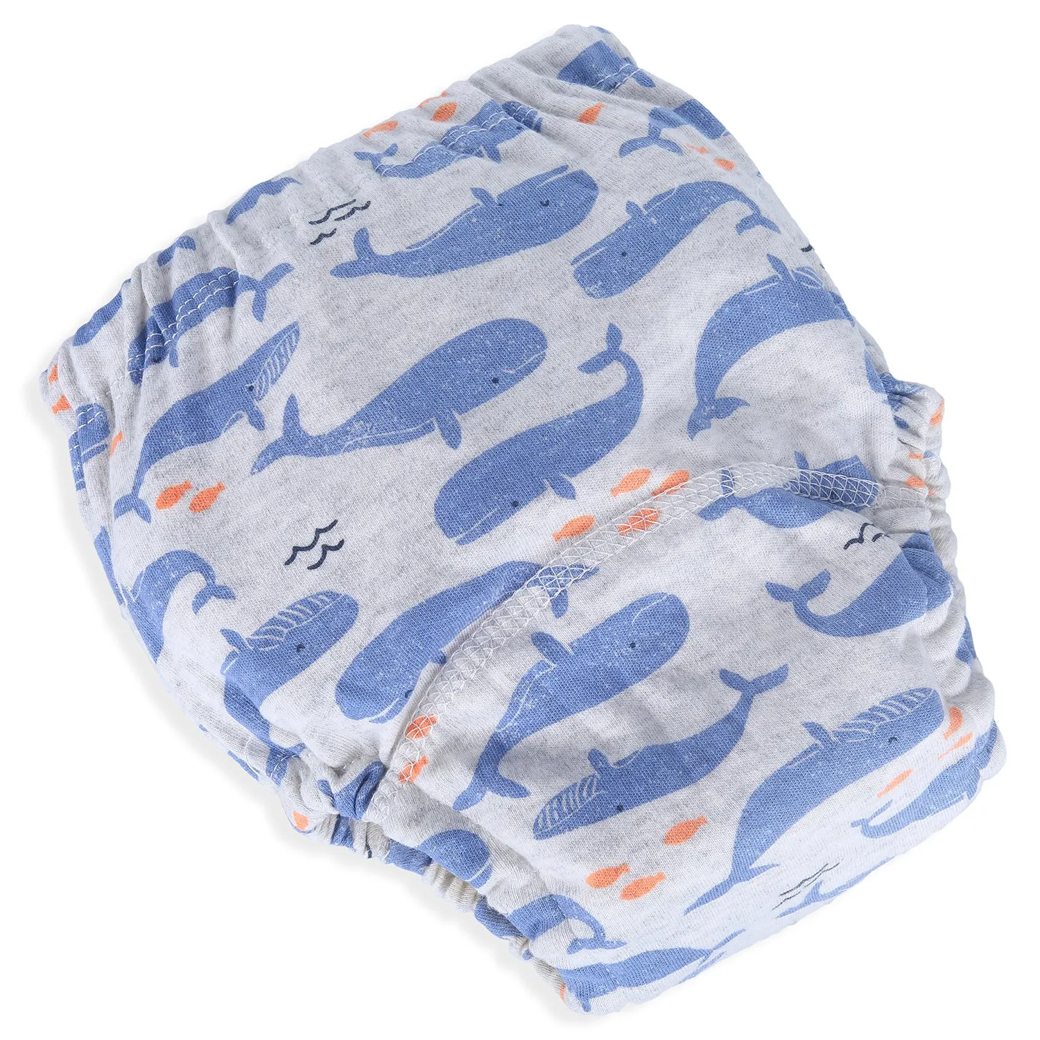 Baby Moo Dolphin Show Reusable Cloth Training Pants Diaper Panty - Grey