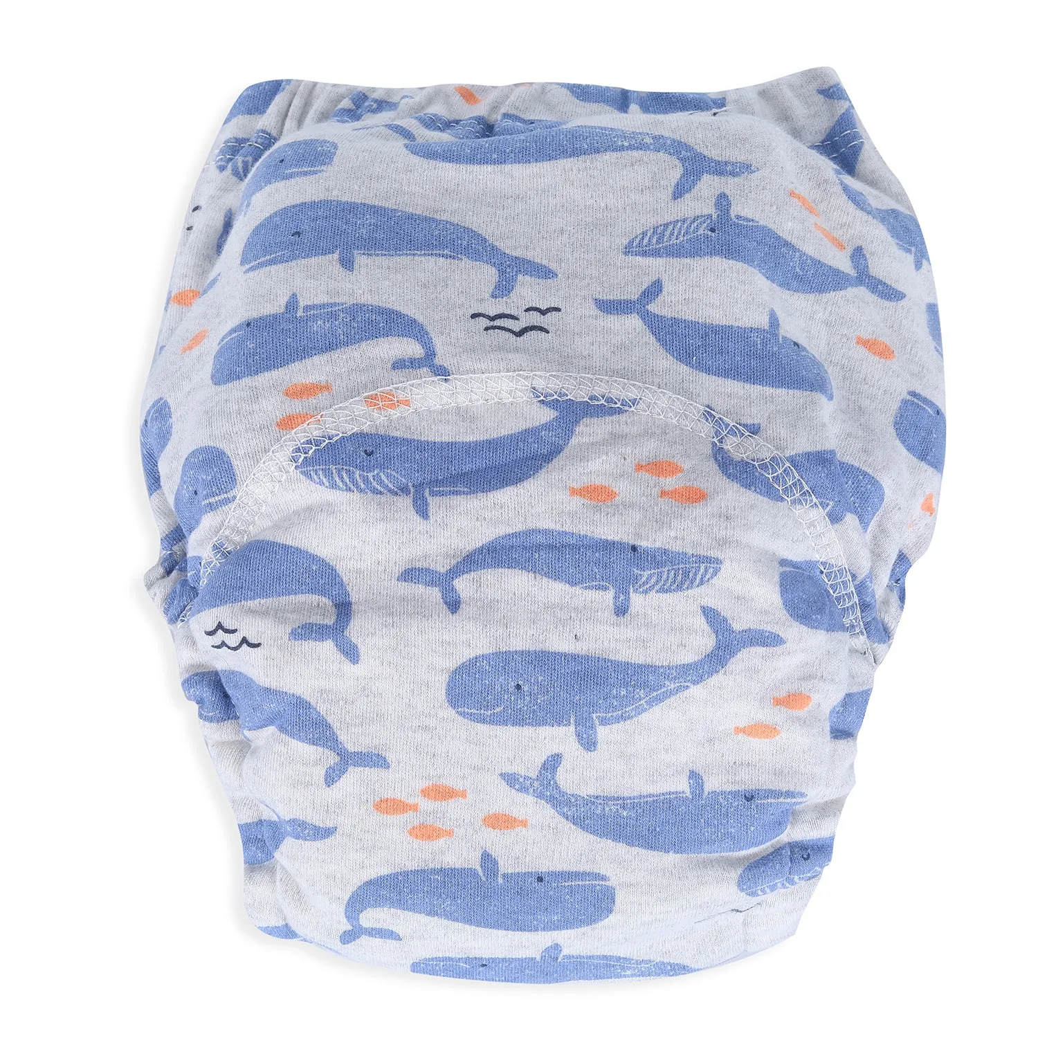 Baby Moo Dolphin Show Reusable Cloth Training Pants Diaper Panty - Grey