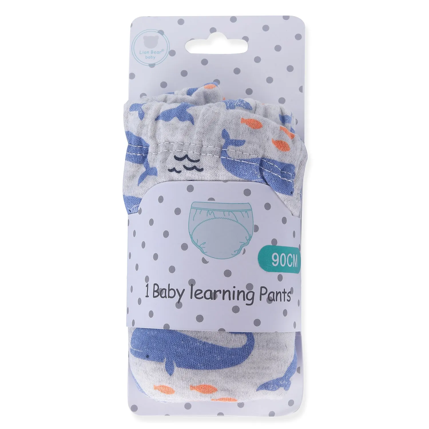 Baby Moo Dolphin Show Reusable Cloth Training Pants Diaper Panty - Grey