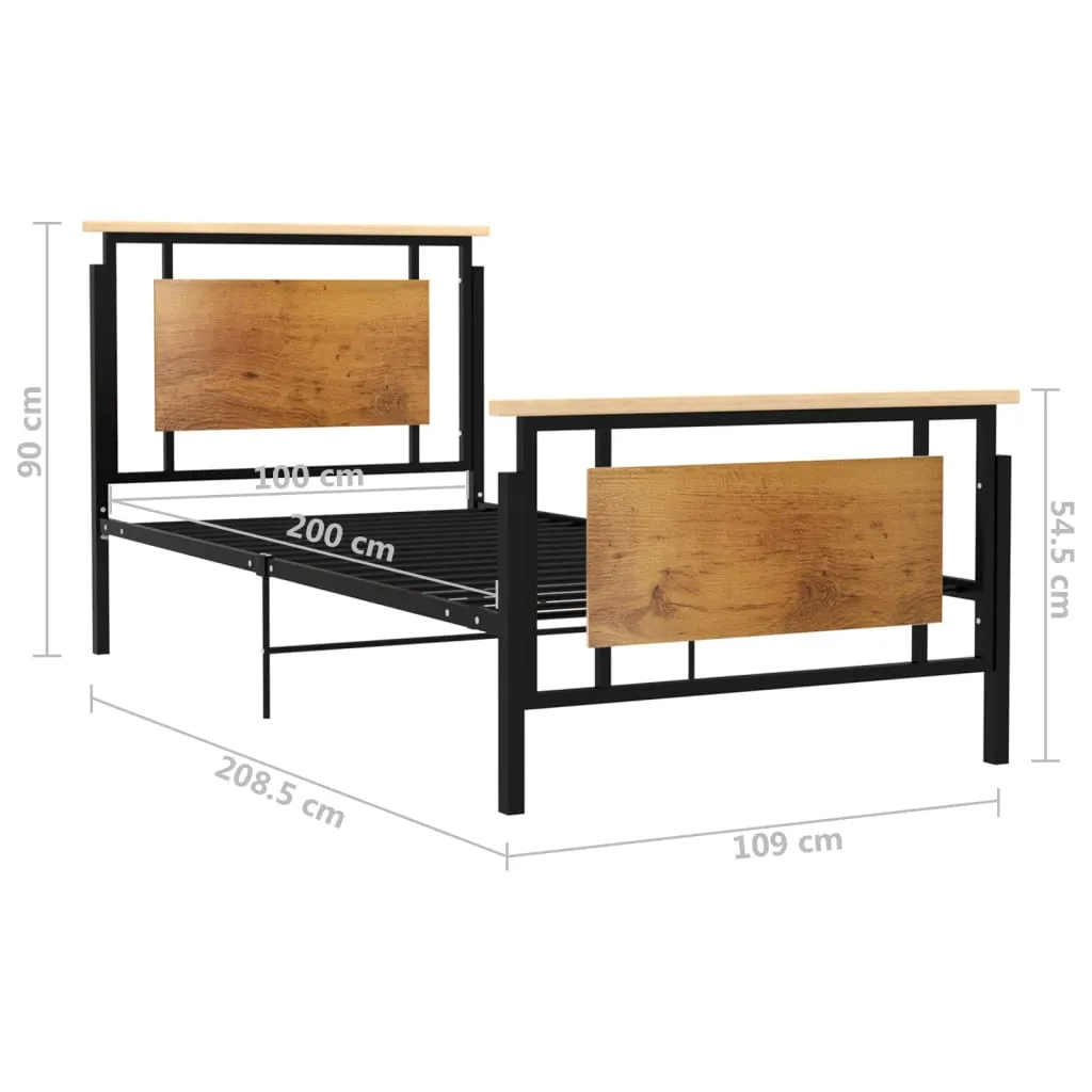 Bed Frame without Mattress Metal 100x200 cm