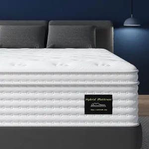 BedStory 12 - 14 Inch Hybrid Mattress | Memory Foam & Pocket Springs for Comfort & Motion Isolation - Queen & King Sizes