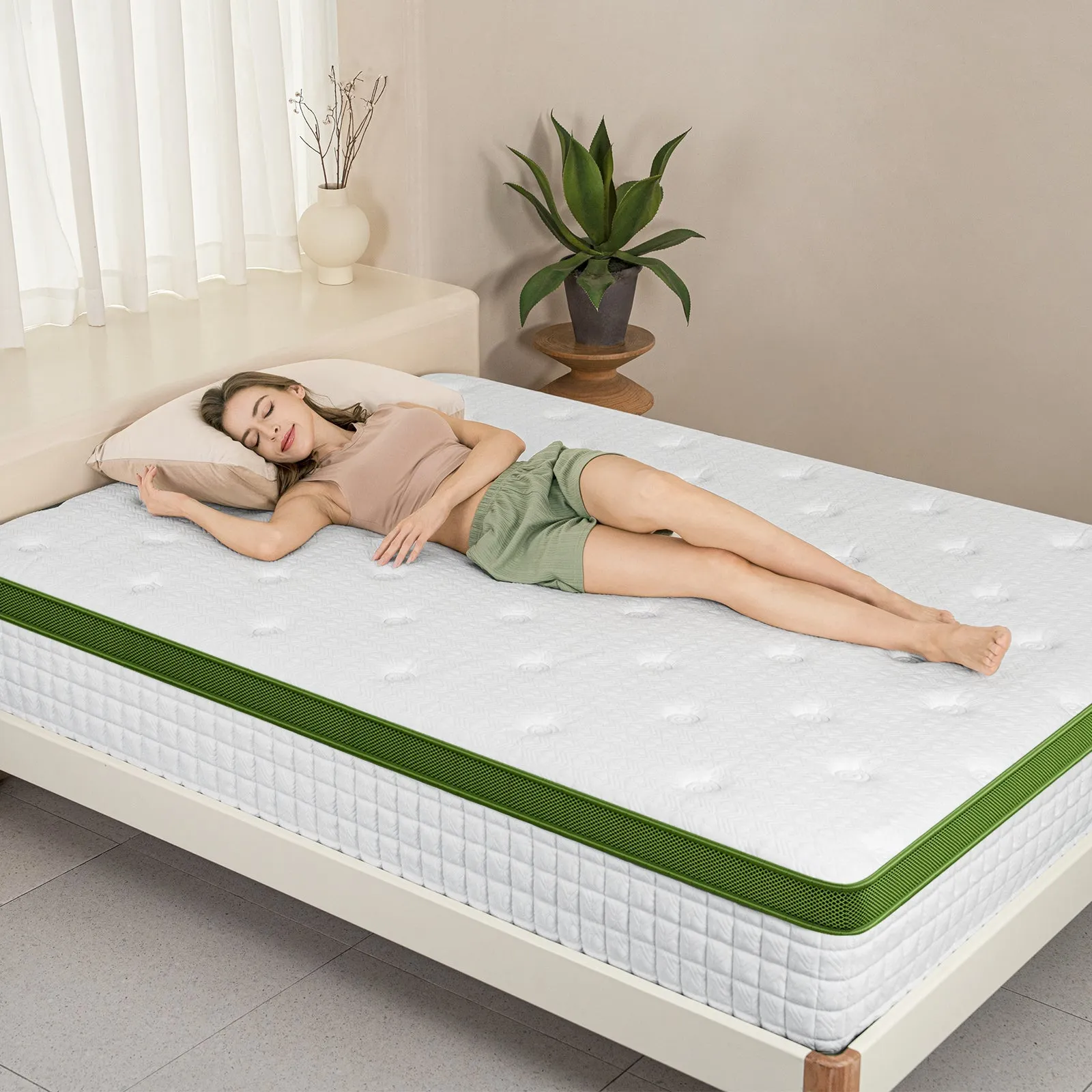 BedStory 12-14 Inch Medium Firm Hybrid Mattress | Gel Memory Foam & Pocket Springs for Optimal Support