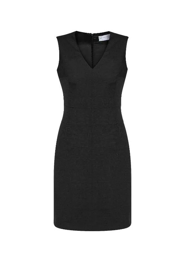 Biz Corporate Womens Cool Stretch Sleeveless V-Neck Dress (30121)