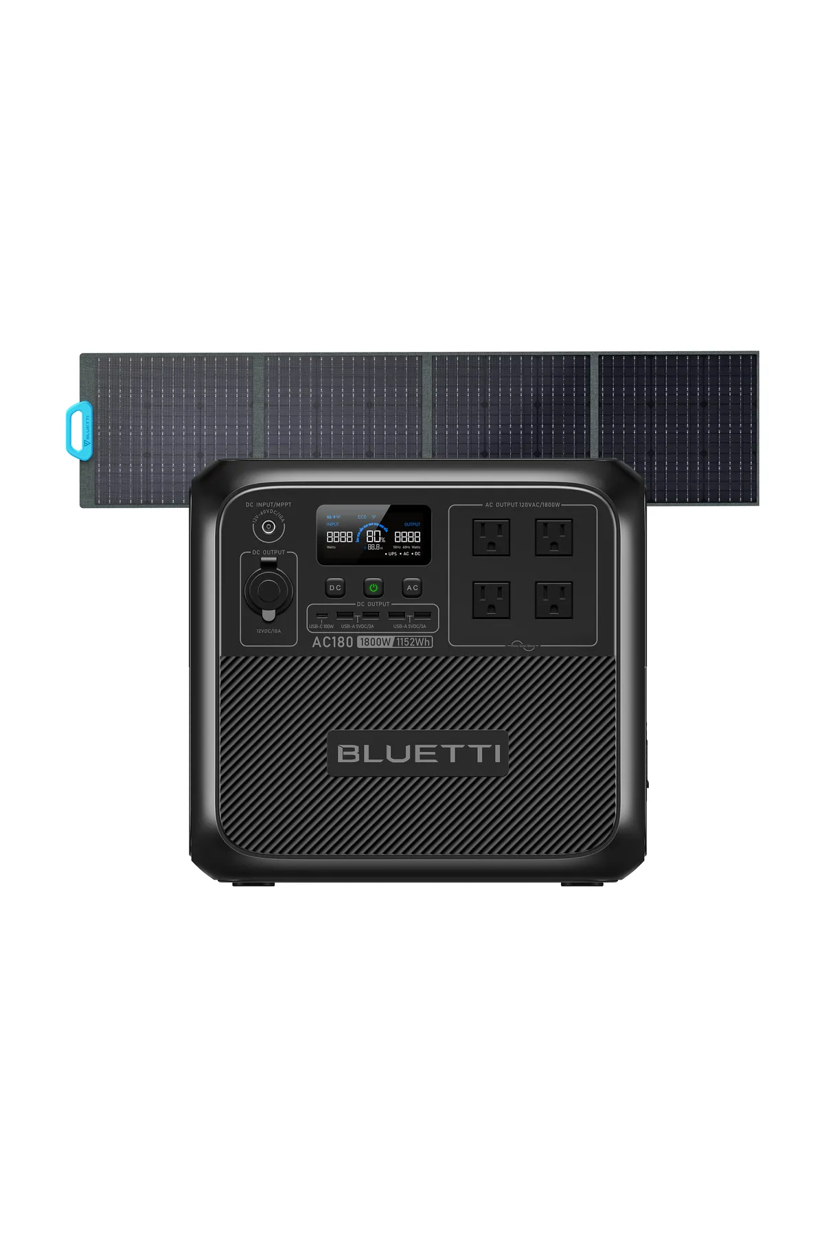 BLUETTI AC180P Solar Portable Power Station | 1,800W 1,152/1440Wh