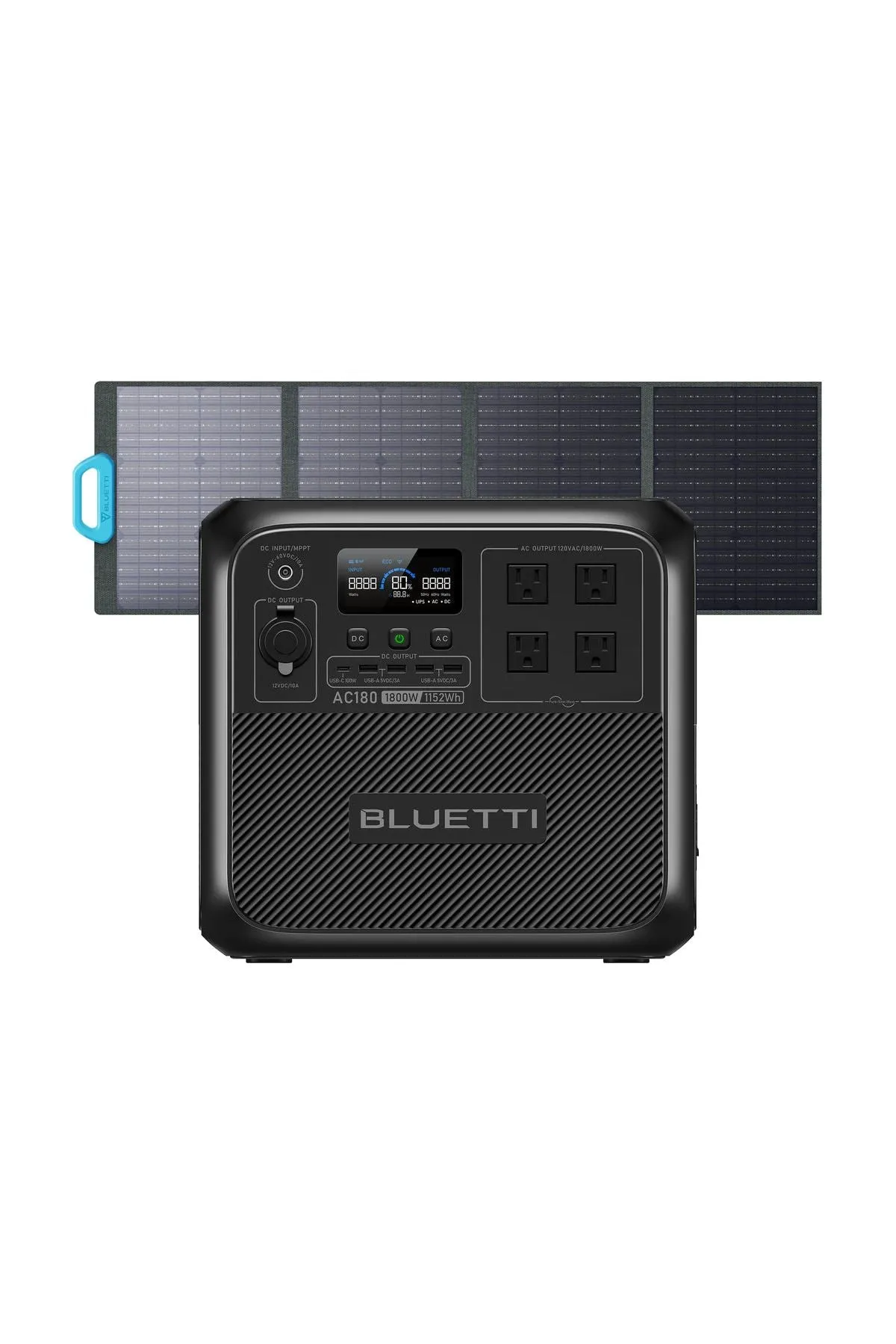 BLUETTI AC180P Solar Portable Power Station | 1,800W 1,152/1440Wh