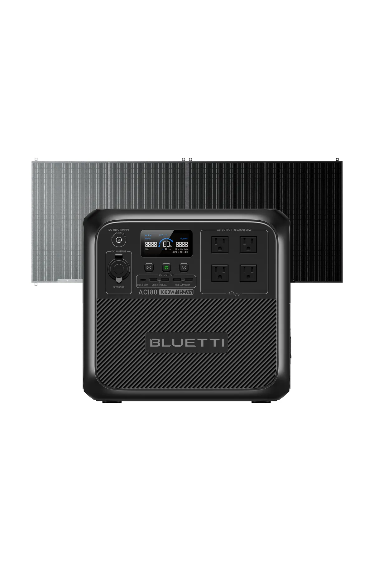 BLUETTI AC180P Solar Portable Power Station | 1,800W 1,152/1440Wh