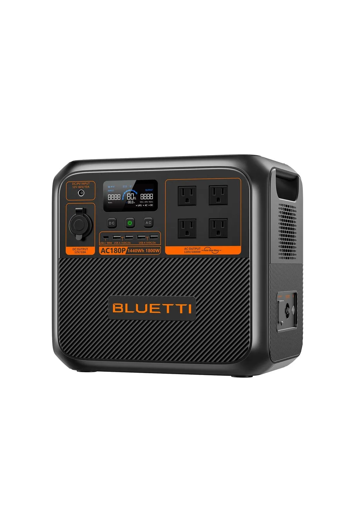 BLUETTI AC180P Solar Portable Power Station | 1,800W 1,152/1440Wh