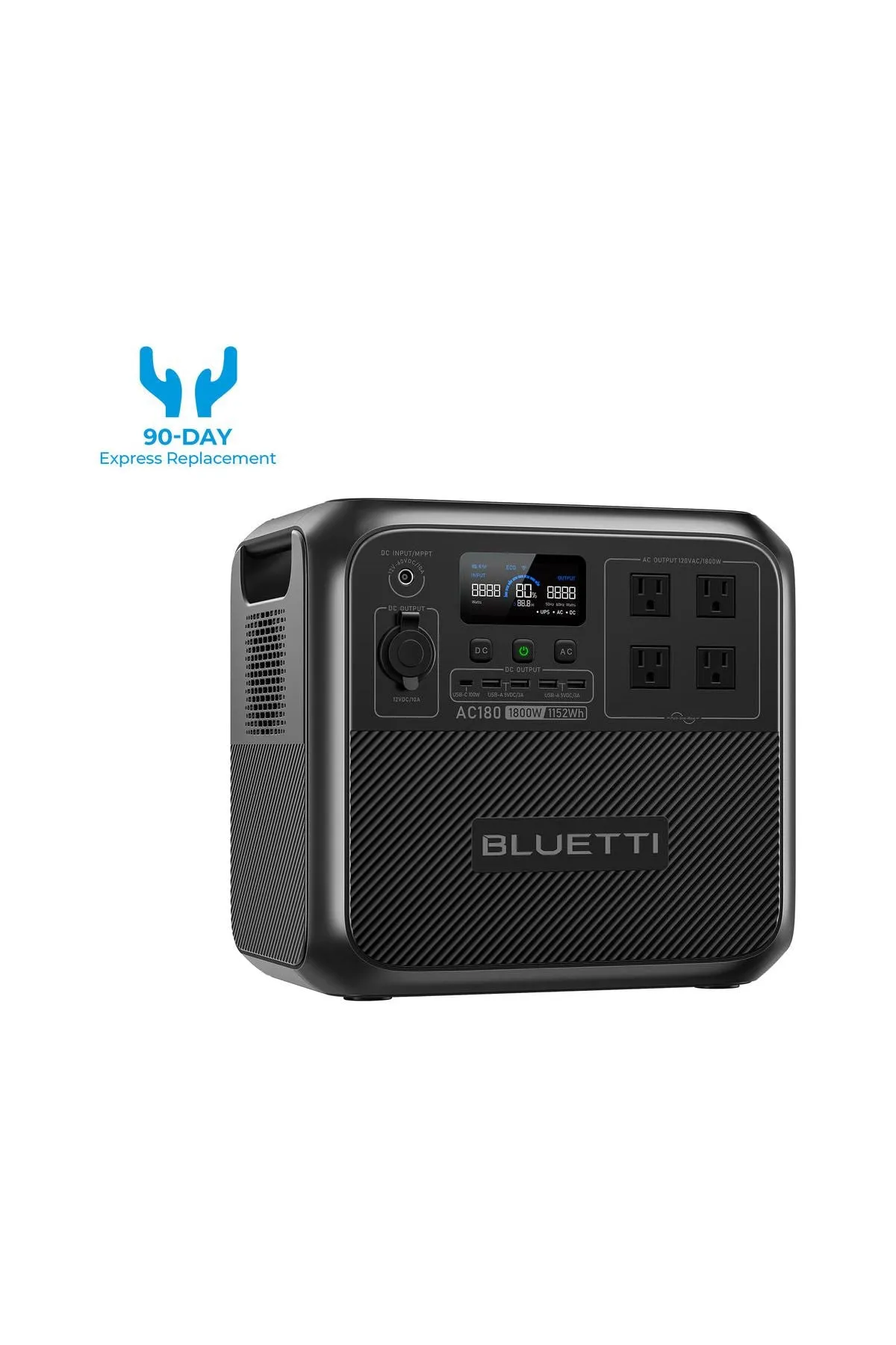 BLUETTI AC180P Solar Portable Power Station | 1,800W 1,152/1440Wh