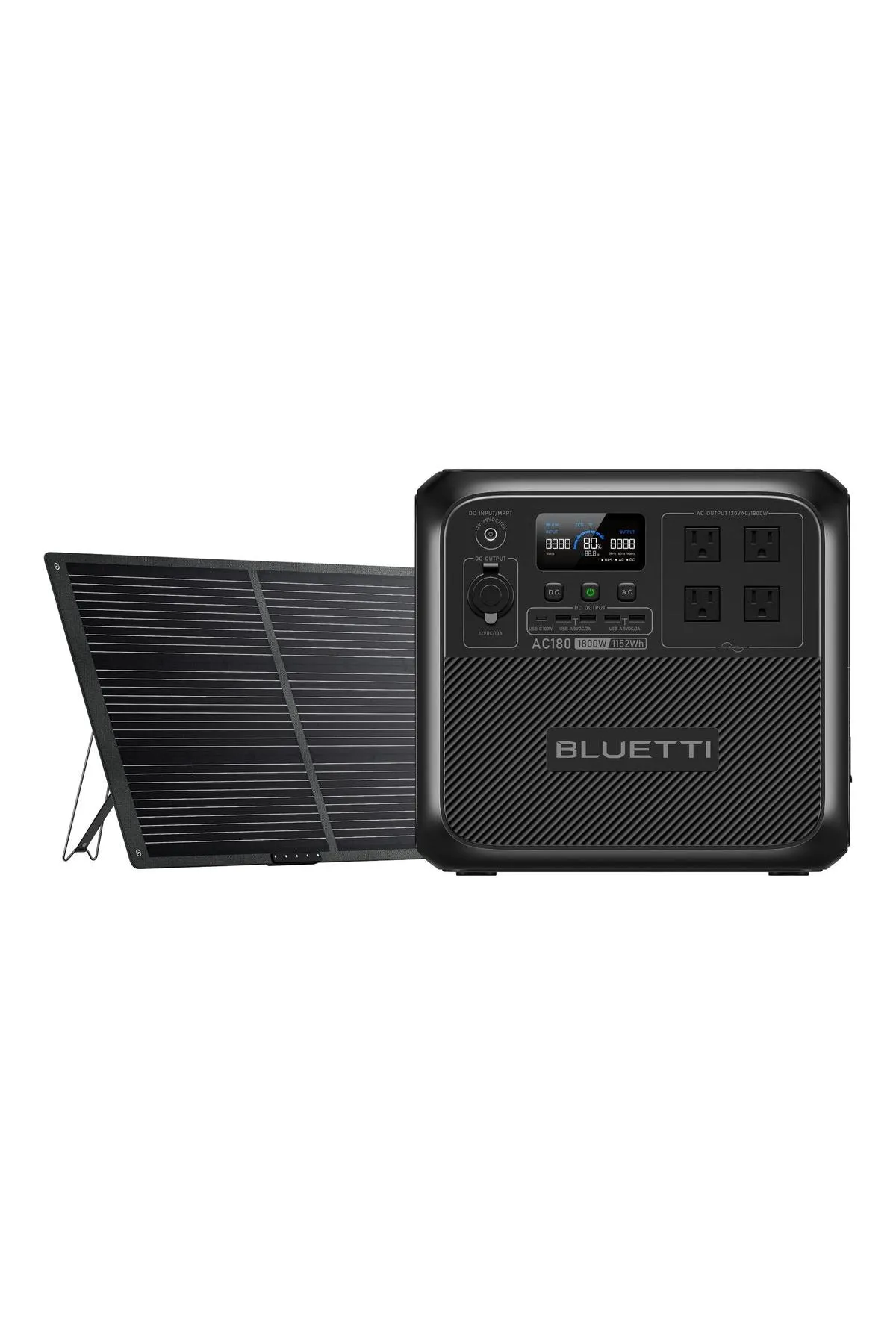 BLUETTI AC180P Solar Portable Power Station | 1,800W 1,152/1440Wh