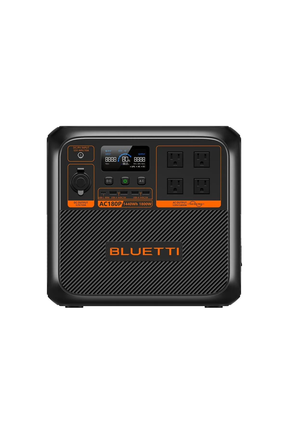 BLUETTI AC180P Solar Portable Power Station | 1,800W 1,152/1440Wh