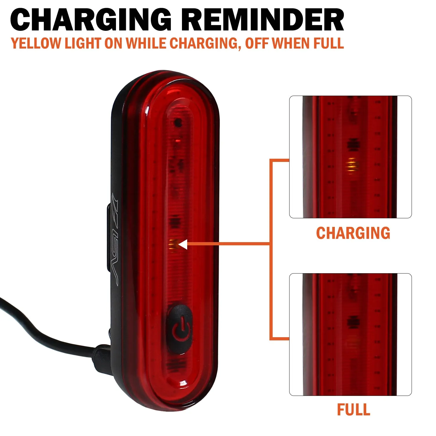 BV USB Rechargeable LED Taillight - Pair | BV-L826-PAIR