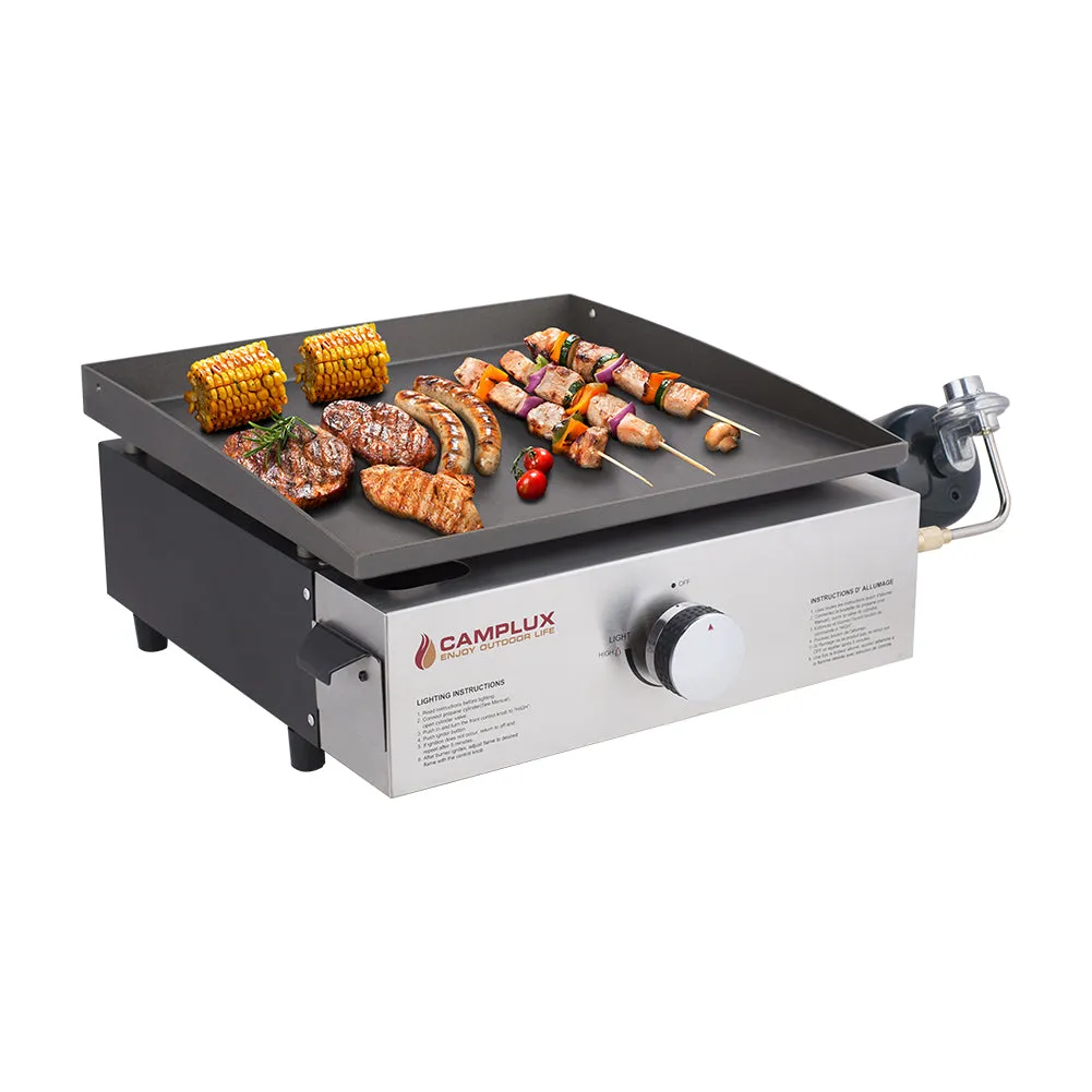 Camplux Outdoor Portable Propane Gas Griddle Grill - 13,000 BTU