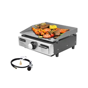 Camplux Portable Outdoor Propane Gas Griddle Grill - 15,000 BTU