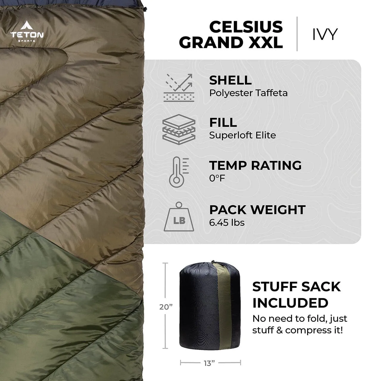 Celsius Grand XXL 0°F Sleeping Bag