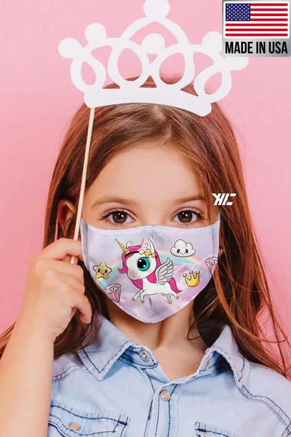 Children's face mask - Unicorn design washable mask