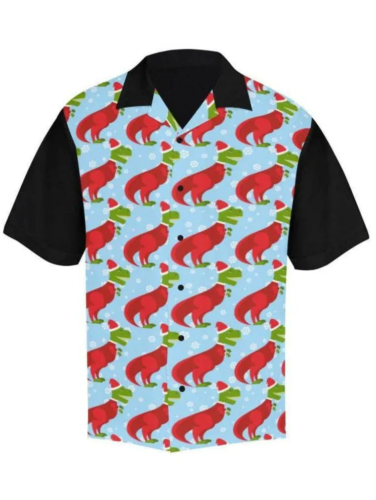 Christmas T-Rex Mens Shirts