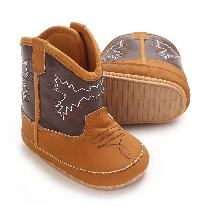 Comfortable Baby Boys Boots, Soft Warm Plus Fleece Indoor Walking Boots, All Seasons