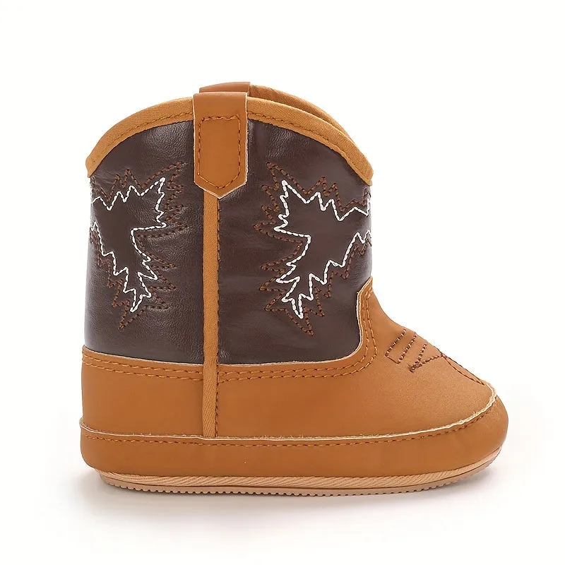 Comfortable Baby Boys Boots, Soft Warm Plus Fleece Indoor Walking Boots, All Seasons