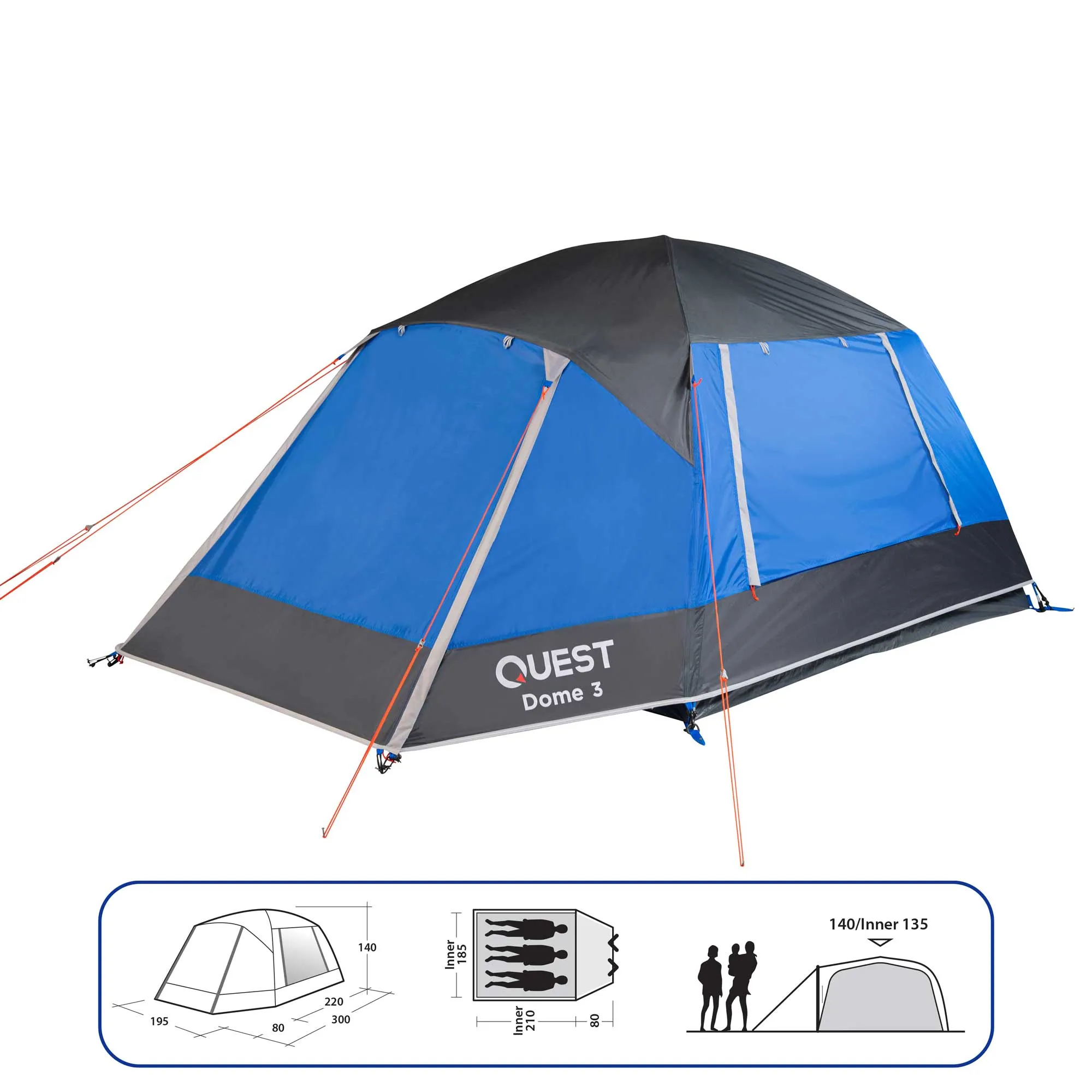 Dome 3 Person Tent