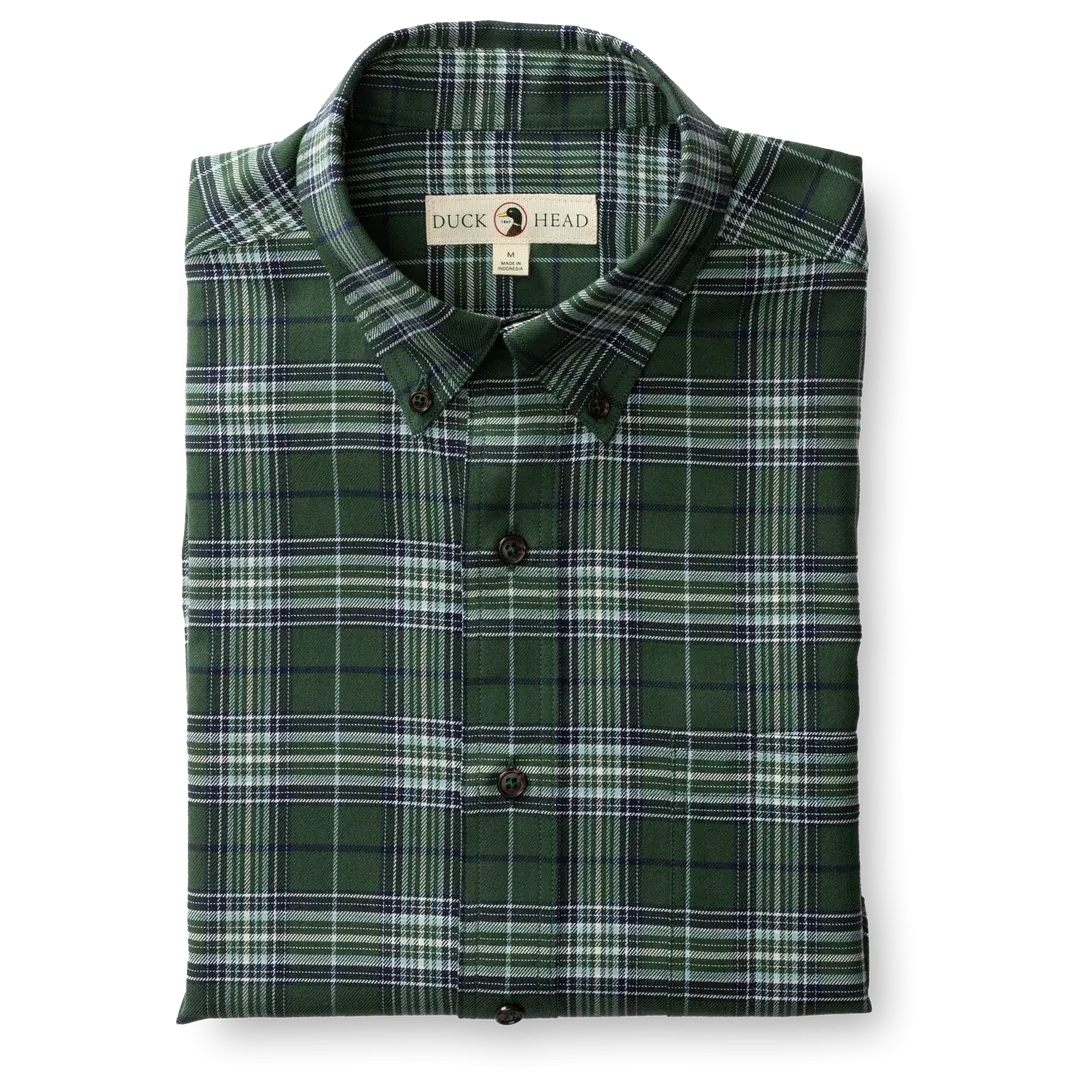 Duck Head - Lawrence Plaid Flannel - Cilantro