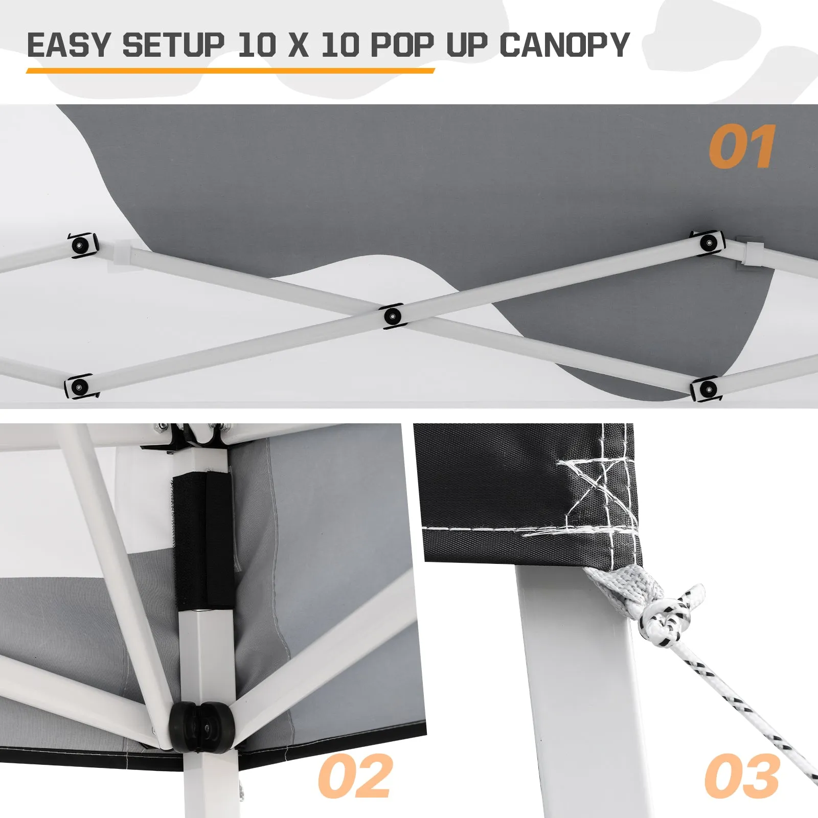 Eagle Peak SHADE GRAPHiX Slant Leg 10x10 Easy Setup Pop Up Canopy Tent with Digital Printed Cow Print Top