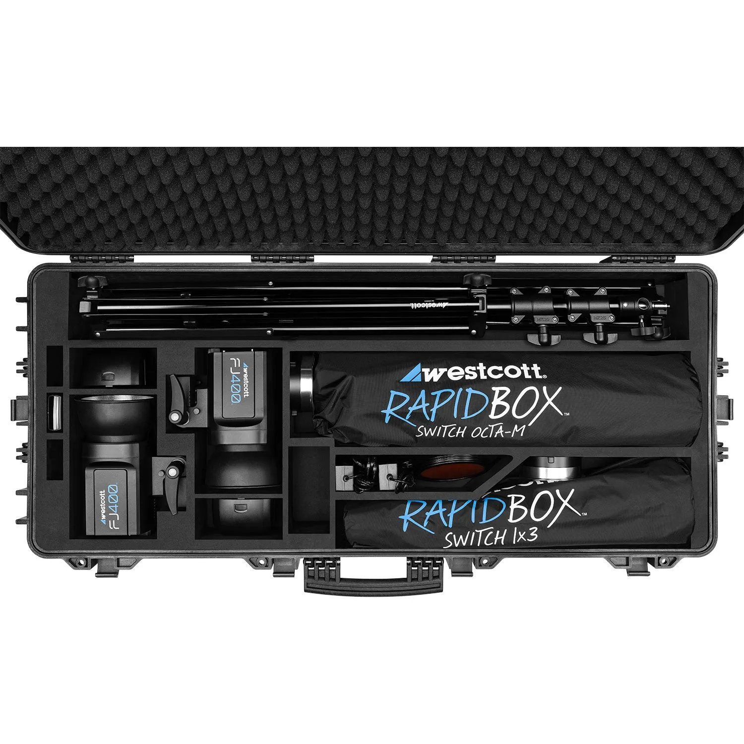 FJ400 Strobe 2-Light Location Hard Case Kit with FJ-X3 S Wireless Trigger for Sony Cameras