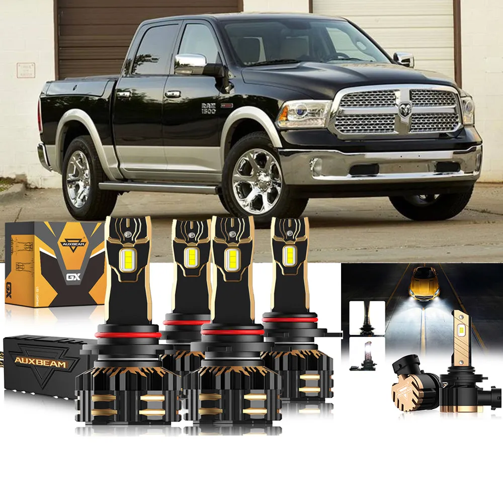 For 2014 Ram 1500 (with projector-type headlights) 9005 9012 LED Headlight Bulbs Bundle