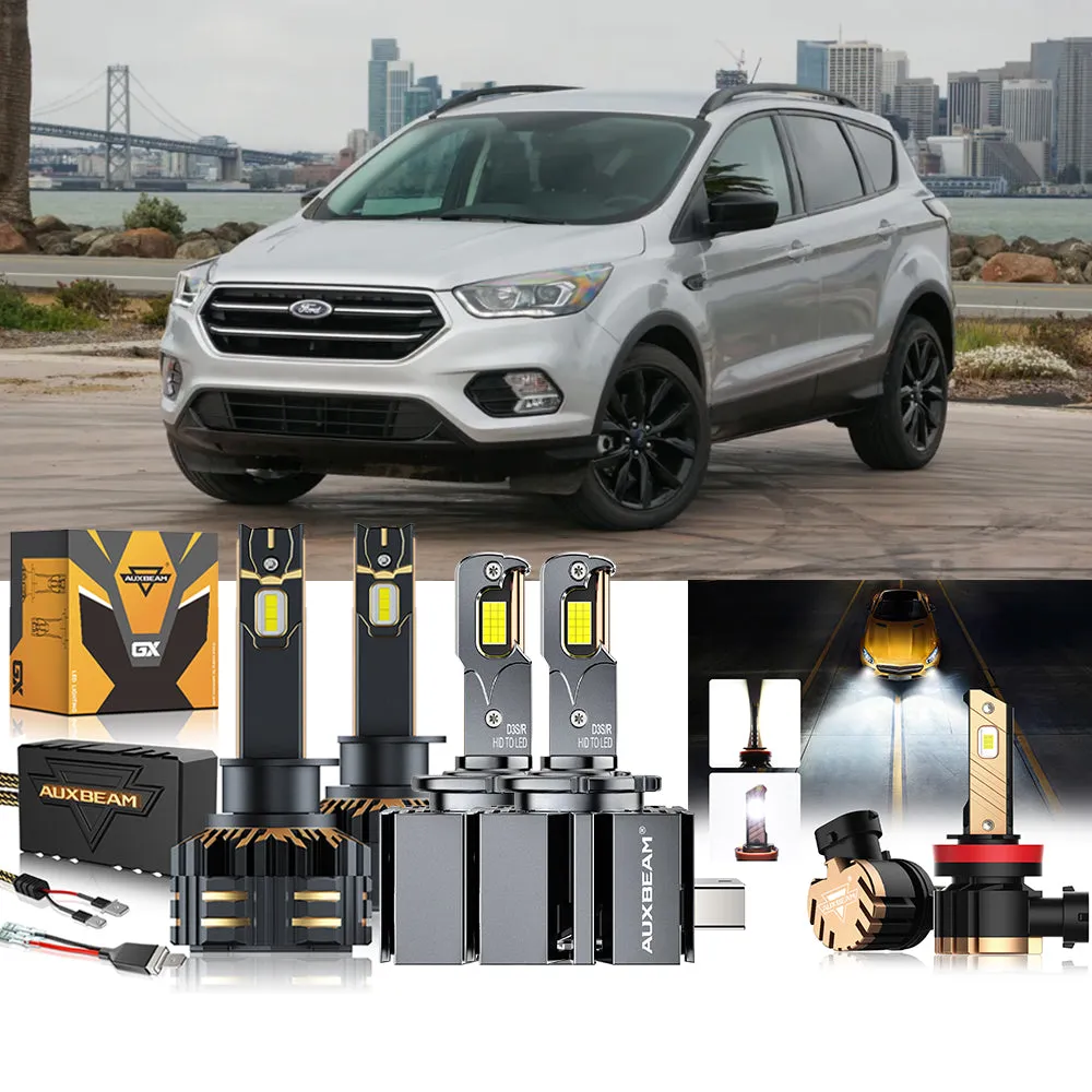 For 2017 Ford Escape H1 D3S LED Headlight Bulbs Bundle