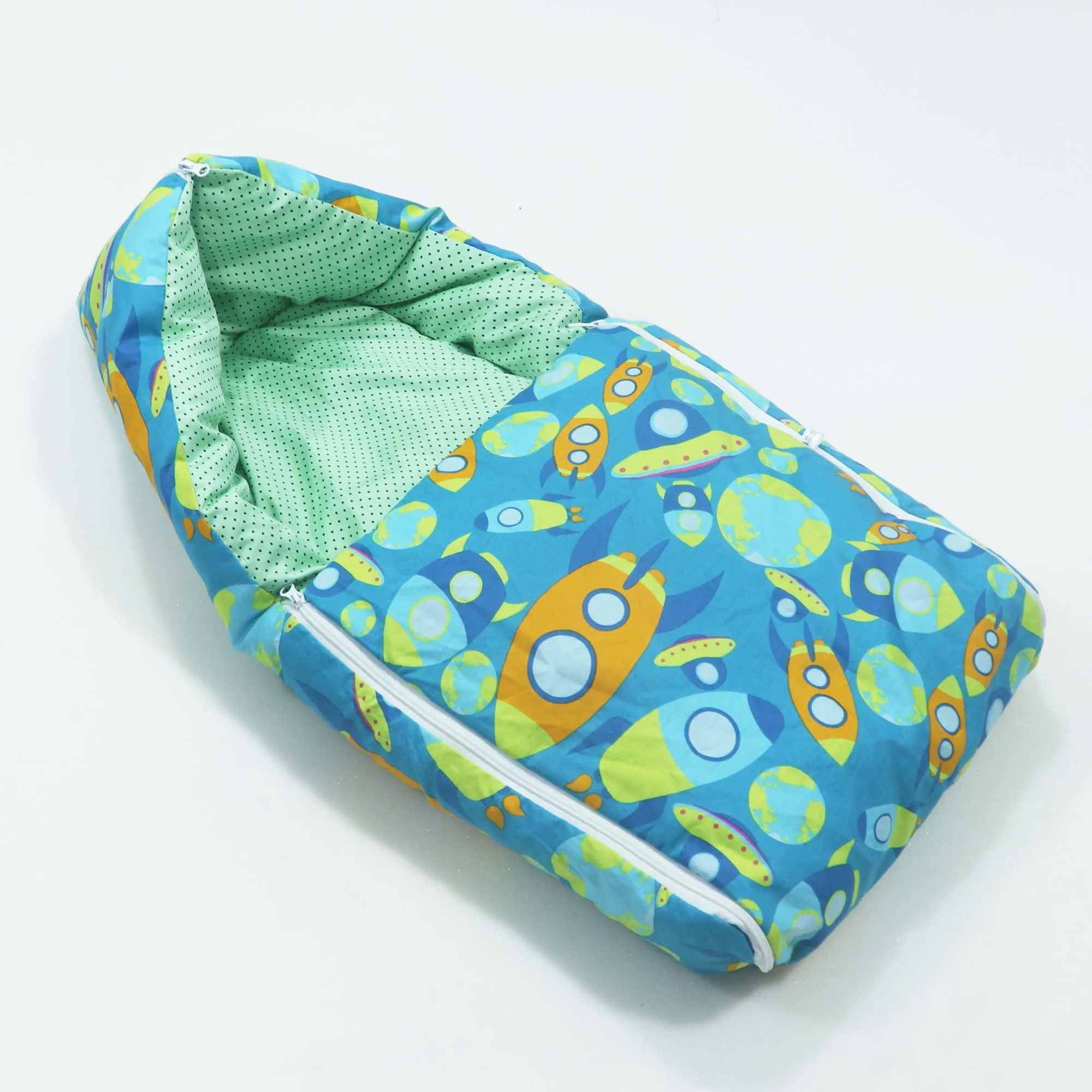 Green Rocket Baby Sleeping Bag N Carrier