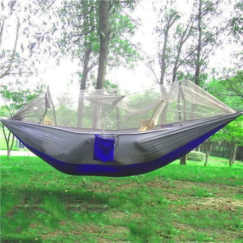 Hot Selling Portable Hammock Single-person Folded Into The Pouch Mosquito Net Hammock Hanging Bed For Travel Kits Camping Hiking