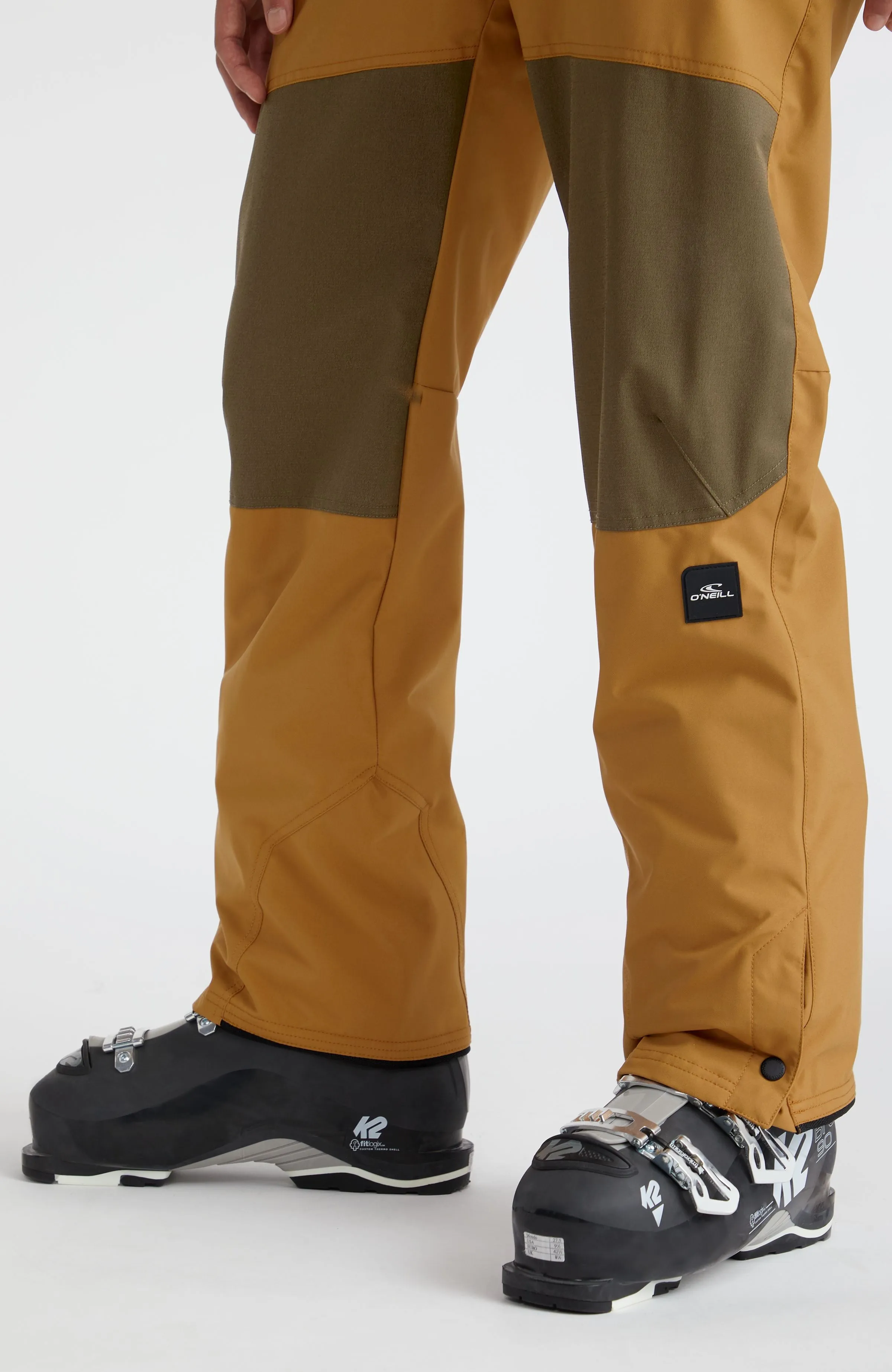 Jacksaw Snow Pants | Rich Caramel Colour block