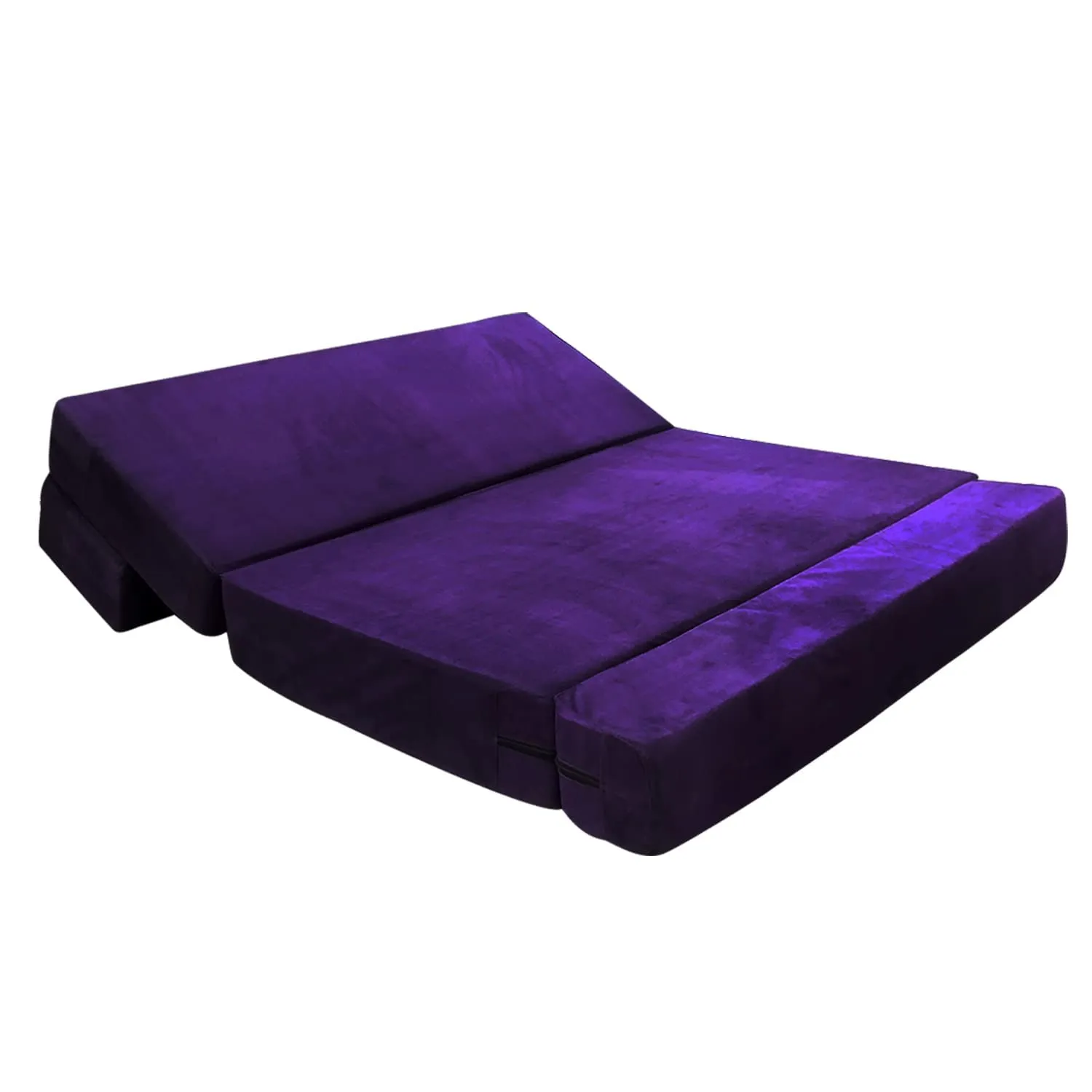 Jayant Furniture House Size-4x6,Feet High-Density EPE Foam Sofa Cums Bed Mattress for Home Two Seater (Purple).