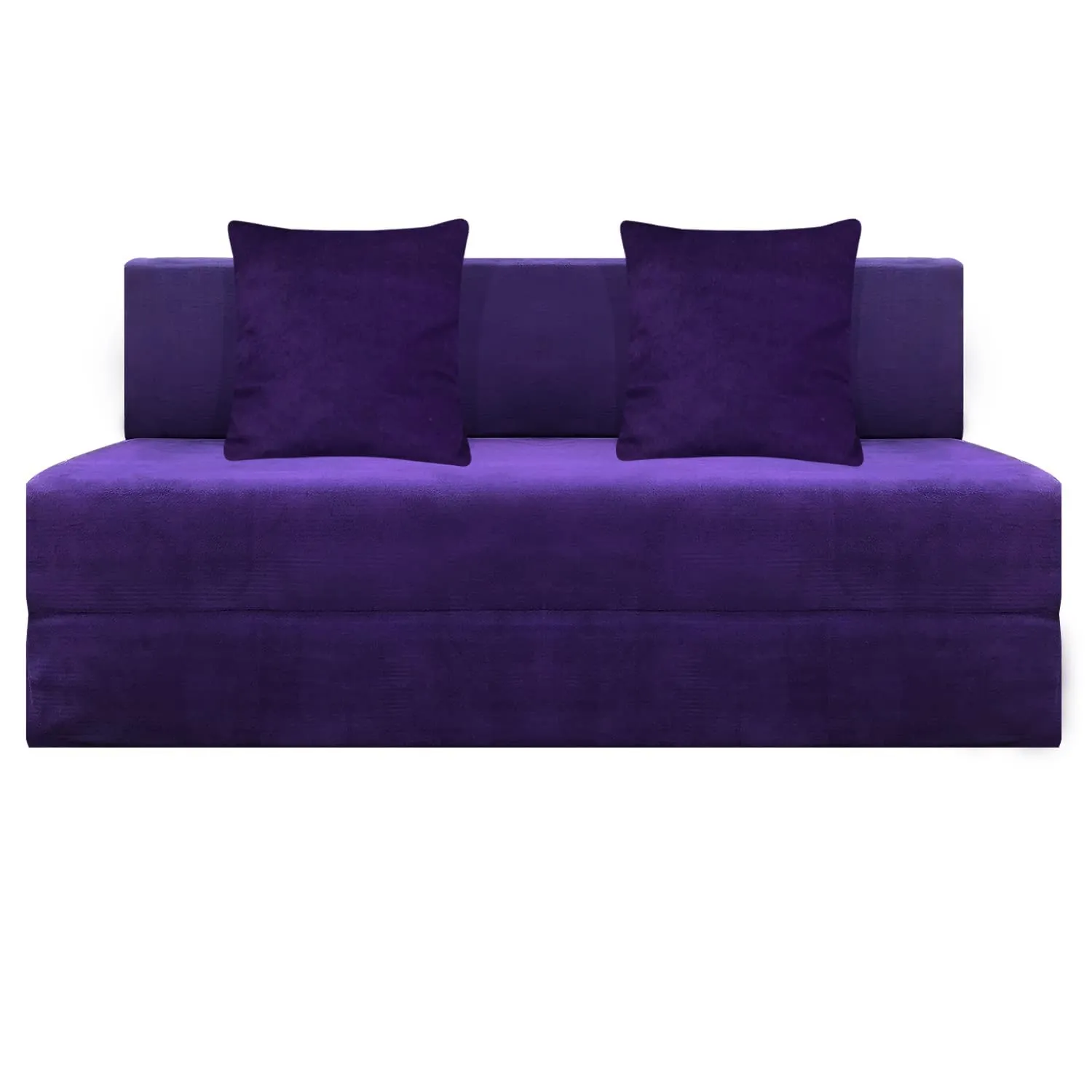 Jayant Furniture House Size-4x6,Feet High-Density EPE Foam Sofa Cums Bed Mattress for Home Two Seater (Purple).