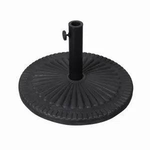 Kona Universal Cement Patio Umbrella Base with Sunburst Patterned Weatherproof Plastic Polymer Coating