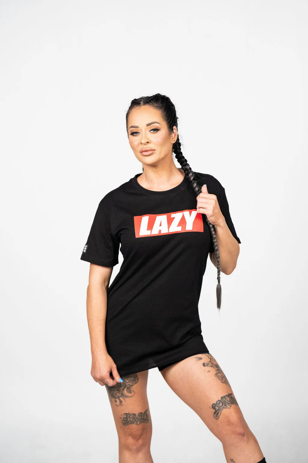 LAZY | Women's Gym T-Shirt | Black