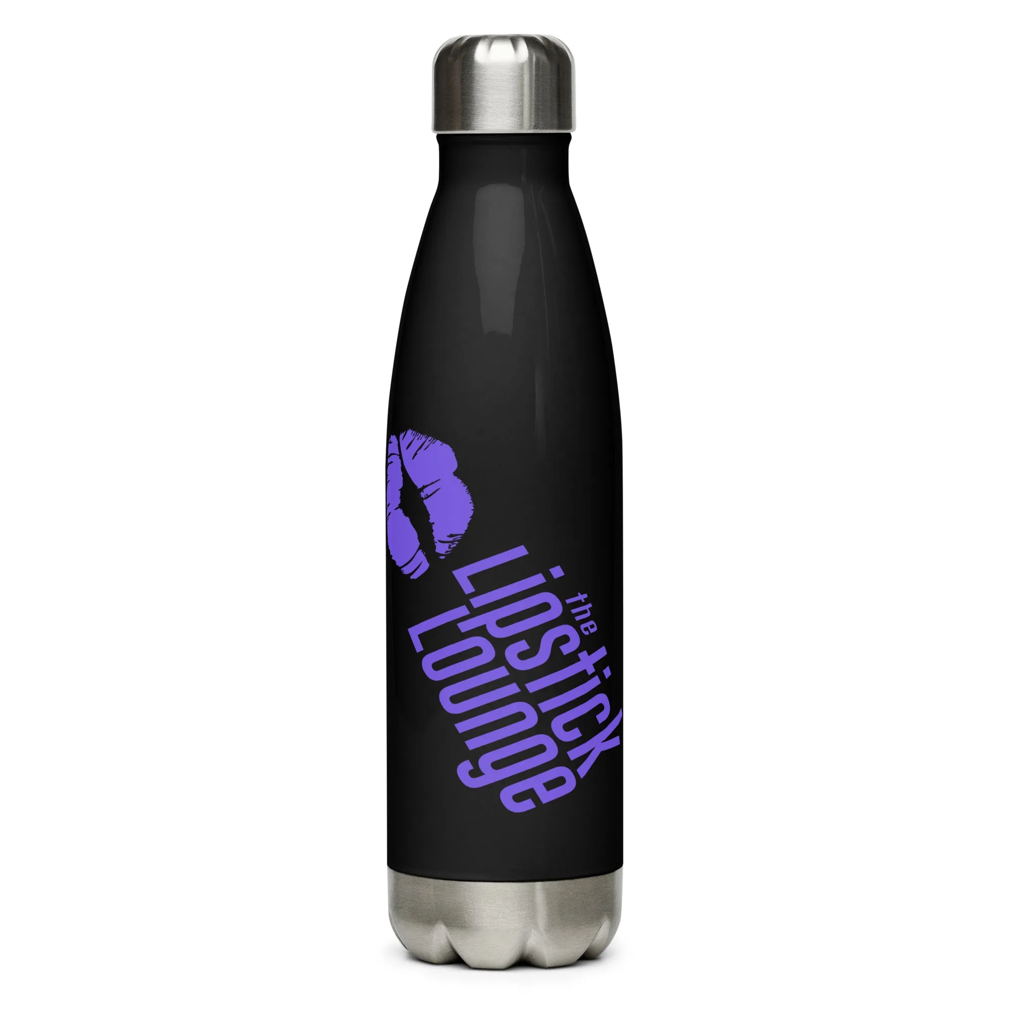 Lipstick Lounge Purple Logo Stainless Steel Water Bottle