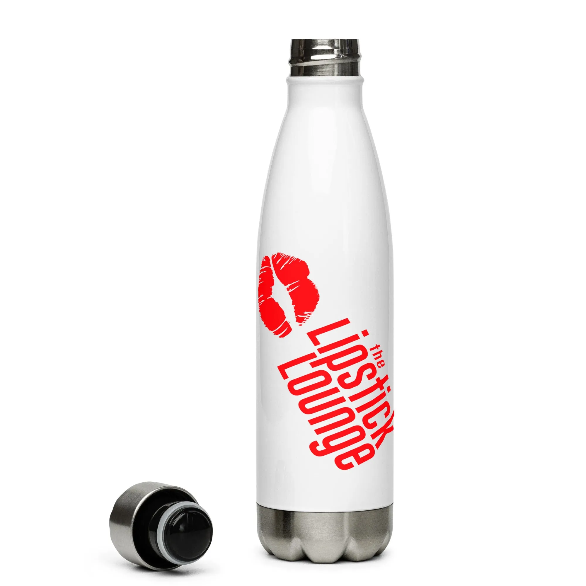 Lipstick Lounge Red Logo Stainless Steel Water Bottle