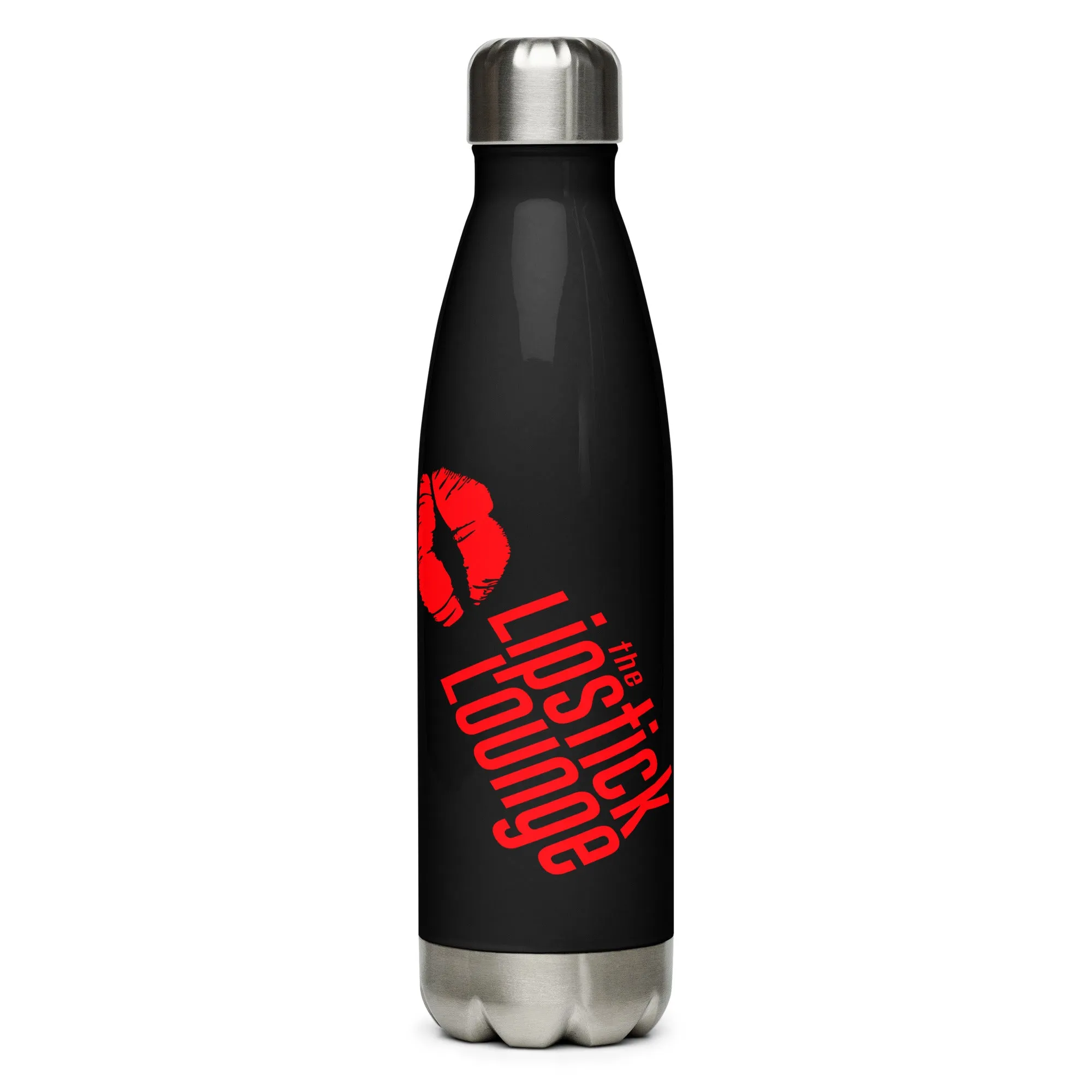 Lipstick Lounge Red Logo Stainless Steel Water Bottle